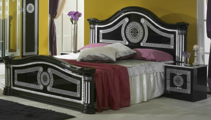 Bett Polster Klassische Doppelbett 180x200cm Holz Hotel Betten Schlafzimmer Neu