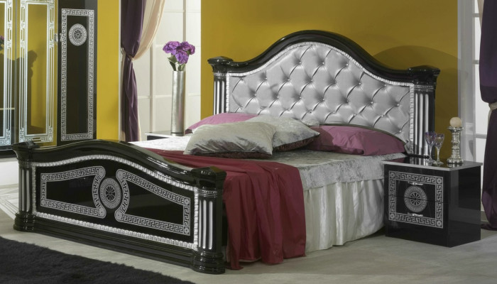 Luxus Chesterfield Betten Königliches Holz Bett Palast Hotel Doppelbett 180x200