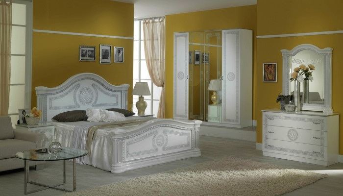 Schlafzimmer Italienische Möbel Set Modern Luxus 6tlg. Bett Betten Schrank Neu