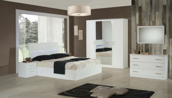Klassische Schlafzimmer Bett Hotel Doppel Textil Betten Polster Made in Italy
