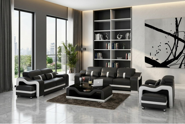 Sofagarnitur 311 Sitzer Set Design Sofas Polster Couchen Relax Leder