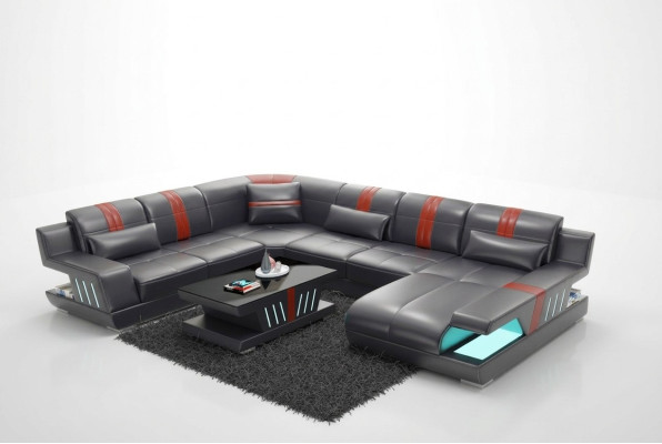 Sofa UForm Ledersofa Couch Wohnlandschaft Garnitur Design Modern