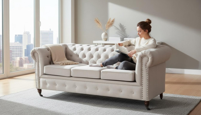 Chesterfield Sofagarnitur 3+2 Sitzer Design Couch Polster Sofa Garnitur Set Neu