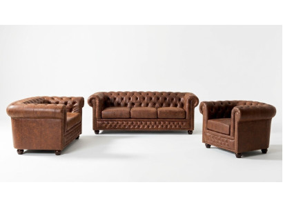 Sofagarnitur 3+2+1 Sitzer Set Relax Design Sofas Polster Couchen Leder