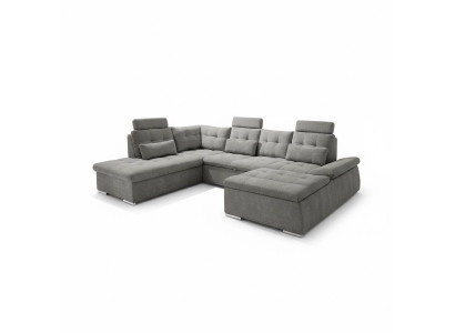 Ecksofa U-Form Sofa Wohnlandschaft Garnitur Bettfunktion Polster Design