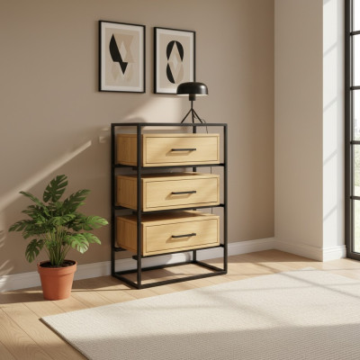 Designer Loft Kommode Anrichte Schrank Wohn Zimmer Regal Luxus Metall Kommoden