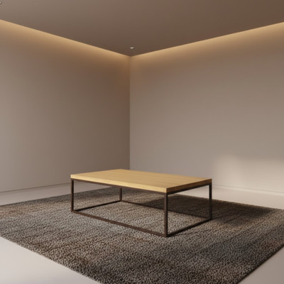 Kaffeetisch Couchtisch Designer Tisch Metall Wohnzimmertisch Tische Neu Holz