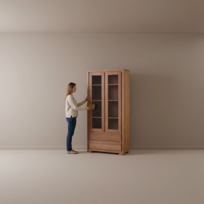 Klassische Vitrine Schrank Vitrinenschrank Vitrinen Anrichten Glas Schränke Neu