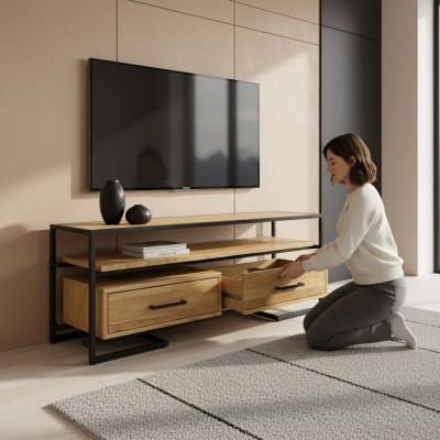 Sideboard TV Lowboard rtv Schrank Vollholz Möbel Holz Möbel Handarbeit Massiv