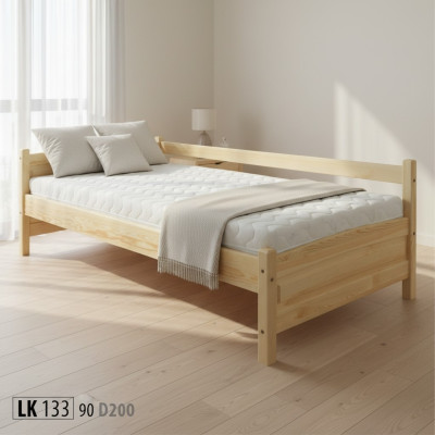Massivholzbett Kiefer Holz Bettgestell 90x200 Vollholz Gästebett Handarbeit Neu