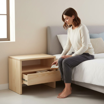 Nachttische Konsolen massiv Holz Tisch Kommode Echt Holz Konsolen Nachttisch