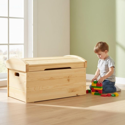 Deko Box Vollholz Möbel Holz Möbel Handarbeit Schatule Truhe Echtholz 77x48cm