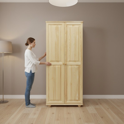 Landhaus Kleiderschrank Massive Schlafzimmer Schränke Holz Möbel Schrank Neu