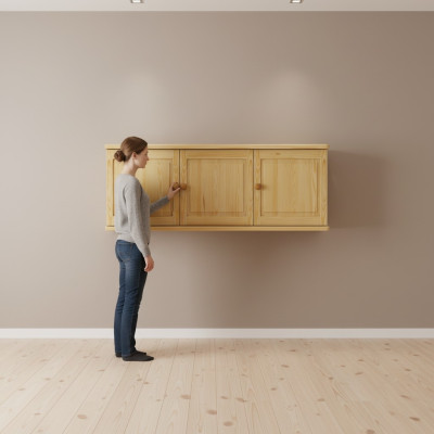 Kleiner Schrank Aufsatz Holzschrank Echtholz handgefertigt Vollholz Möbel Neu