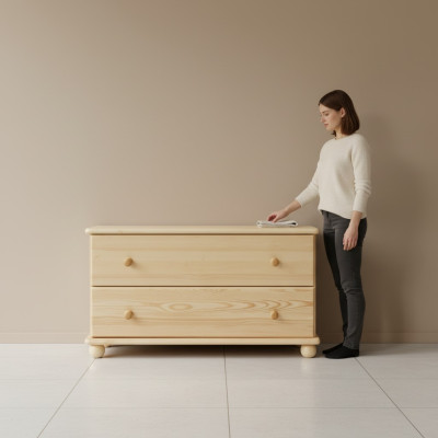 Kommode Design Lowboard Anrichte Schrank Echtes Holz Kommoden Sideboard