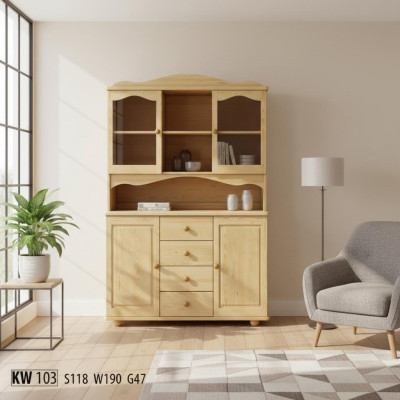 Buffet,Anrichte,Esszimmerschrank, Geschirrschrank Vollholz Schrank Holz Schränke