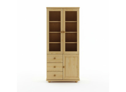Vitrine Wohnzimmer Möbel Anrichte Holz Vitrinen Glas Schrank Echtholz Massive