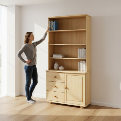 Echte Handarbeit Vollholz Schrank Wand Schrank Schränke Vitrine Hoch Vitrinen