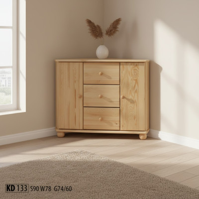 Kommode Eckkommode Ecke Eck Kommoden Kommodenschrank Echtholz Holz Handarbeit