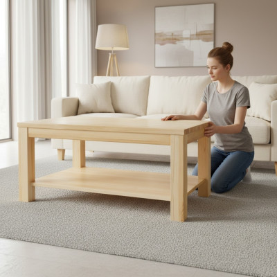 Holztisch Couchtische aus Holz massive wohnzimmer möbel 120x70cm tische massiv