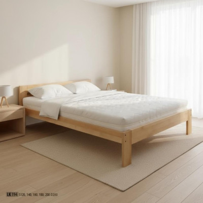 Schlafzimmer Holzbett Echtes Holz Bett Betten Hotel 180x200cm Stil Massive Möbel
