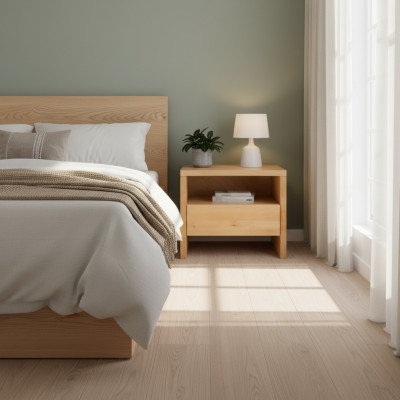 Nachttisch Nachttisch Nachttisch Kommode 1 Schublade echtes handgefertigtes Holz