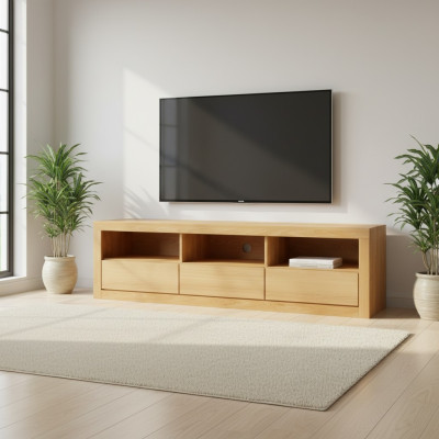 Sideboard TV Lowboard RTV Schrank Wohnzimmer Handarbeit Vollholz Schrank Holz