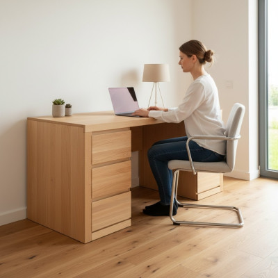 Schreibtisch Holztisch Bürotisch Tisch Büromöbel Tische Massivholz Computertisch