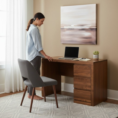 Schreibtisch Holztisch Computertisch Bürotisch Tisch Büromöbel Tische Massivholz