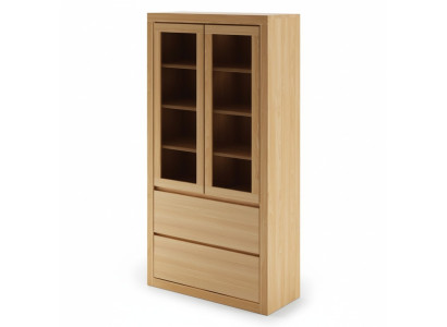 Moderne Vitrinen Schrank Vitrine Handarbeit Vollholz Schränke Massiv Holz Eiche