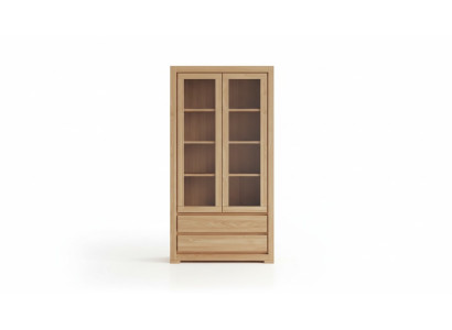 Holz Vitrine Wohnzimmerschrank Vollholz Schrank Holz Schränke Glas Vitrinen Neu