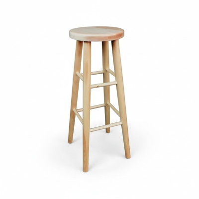 Rund Sitzhocker Holzhocker Massivholz Hocker Fußhocker Stühl Barhocker