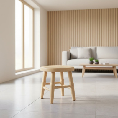 Hocker Holzhocker Schemel Holzschemel Massive Kiefer Handarbeit Möbel Stuhl Neu
