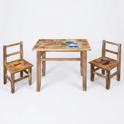 Kindertisch-Set, 3-teilig, Tisch mit 2 Stühlen, Kindermöbel, für Kinderzimmer