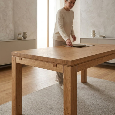 Tisch Holz 160x90cm Echte Esszimmer Möbel Tische Massive Holzmöbel Esstische Neu