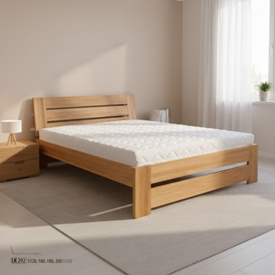 Holzbett Echtes Holz Bett Hotel Design Stil Massive 120x200 Schlafzimmer