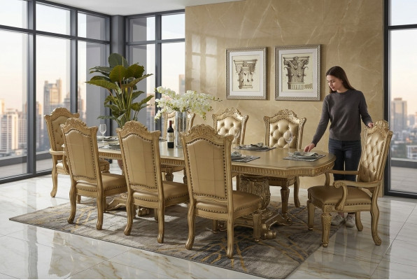 Esstisch Esstische Tische Tisch Büro Design Klassischer Holz Deko Barock