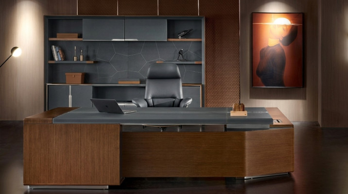Eckschreibtisch Büro Chef Zimmer Möbel Design Schreibtische Deko Praxis