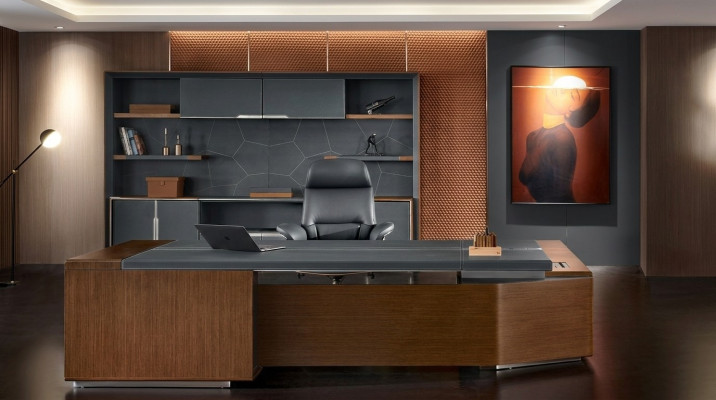 Design Büro Tisch Schreibtisch Sessel Einrichtung Ecktisch mit Stuhl 2tlg. Neu