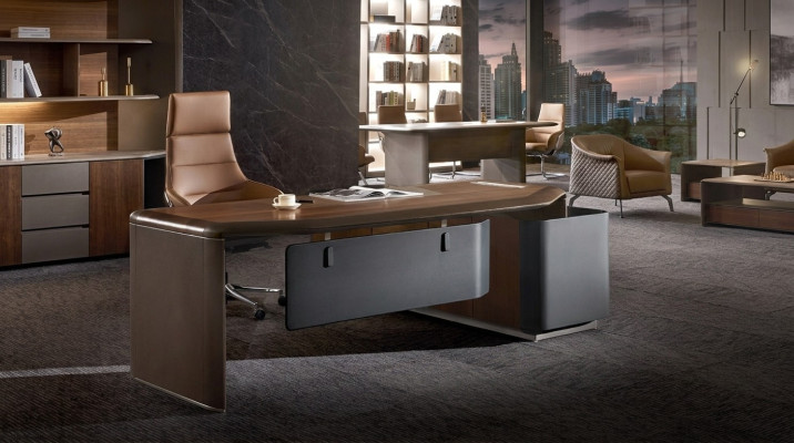 Schreibtisch Design Büro Möbel Einrichtung Tisch Chef Boss Eck Tische