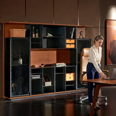 Büro Bücherschrank Aktenschrank Schrank Luxus Möbel Stil Antik Schränke