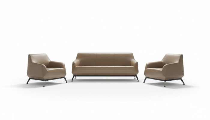 Set Ledersofa Couch Wohnlandschaft 311 Sitzer Garnitur Design Modern