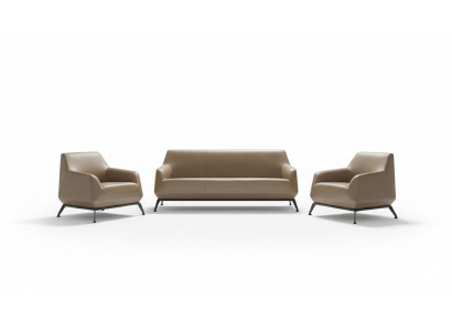 Set Ledersofa Couch Wohnlandschaft 311 Sitzer Garnitur Design Modern