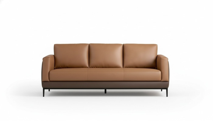 Sofa Sofas Couch Polster Leder Modern Dreisitzer 3 Sitzer Büro Einrichtung Neu