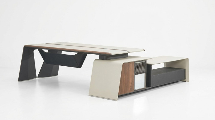 Eckschreibtisch Büro Chef Einrichtung Zimmer Möbel Design Schreibtische