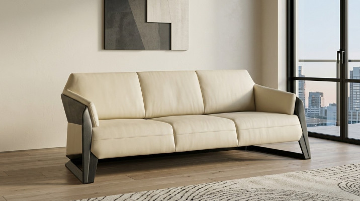 Sofa 3 Sitzer Sofas Couch Polster Garnitur Moderne Couchen Leder Sitz