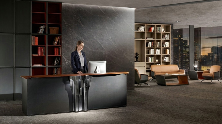 Design Empfang Tische Theke Tresen Rezeption Büro Hotel Praxis Messe