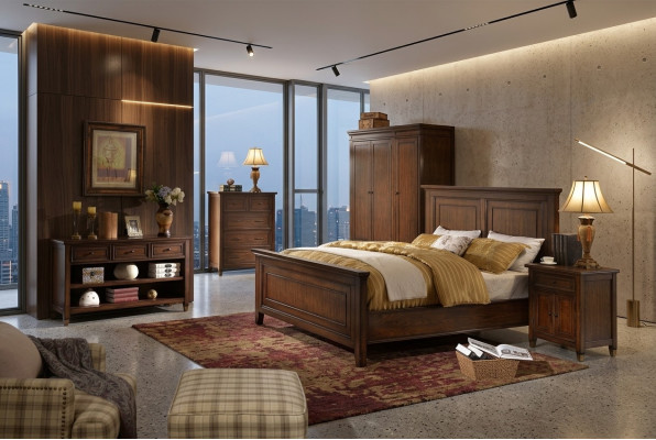 Bett Design Doppel Hotel Betten Ehe Schlaf Zimmer Holz Luxus Bett