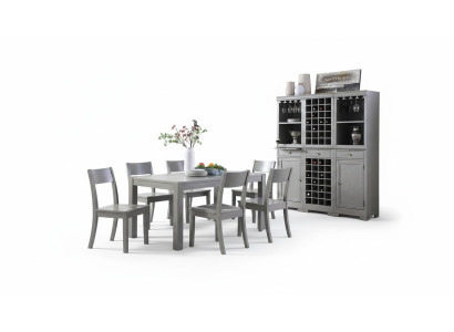 Designer Möbel Holz Tisch Sitz Ess Zimmer 6x Stühle 7tlg. Set Garnitur Gruppe
