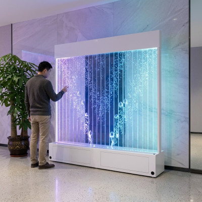 Ausgefallene Ideen Club Wohnzimmer Haus Wasserwand Water Wall Led